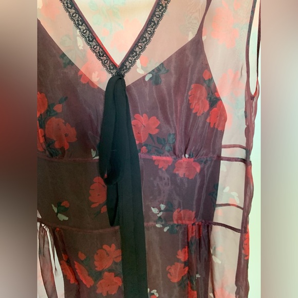 Coach Sleeveless Organza Dress in Floral Pattern - Picture 7 of 9